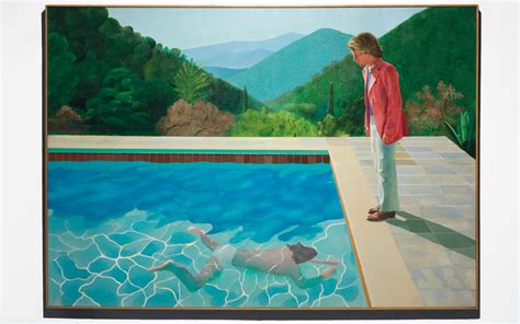 hockney pool with two figures.